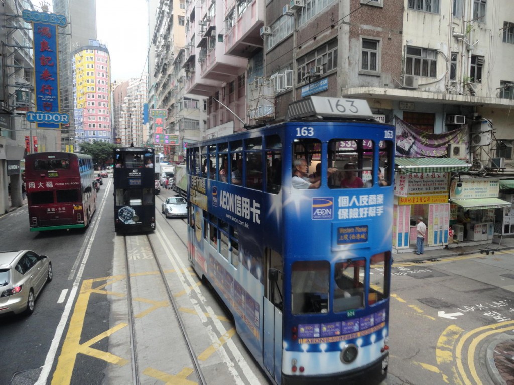 Un paseo en los tranvías de Hong Kong