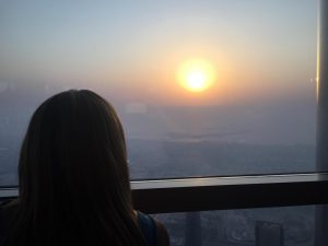 Dubai en un dia - Atardecer desde el Edificio Burj Khalifa