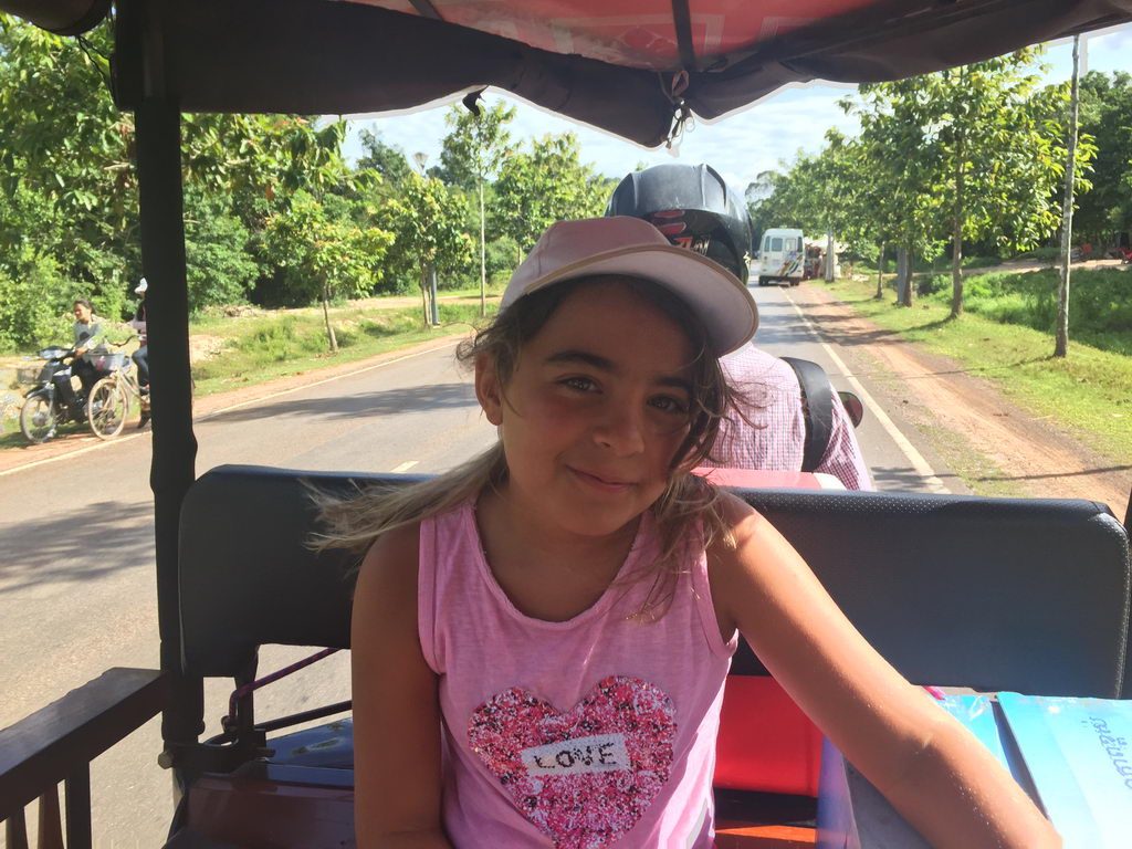 Viajando en tuk tuk en Camboya